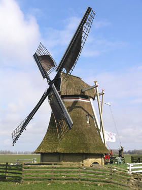 Foto van Stienhûster Mûne / De Steenhuistermolen, Stiens, W. Jans (17-03-2007). | Database Nederlandse molens