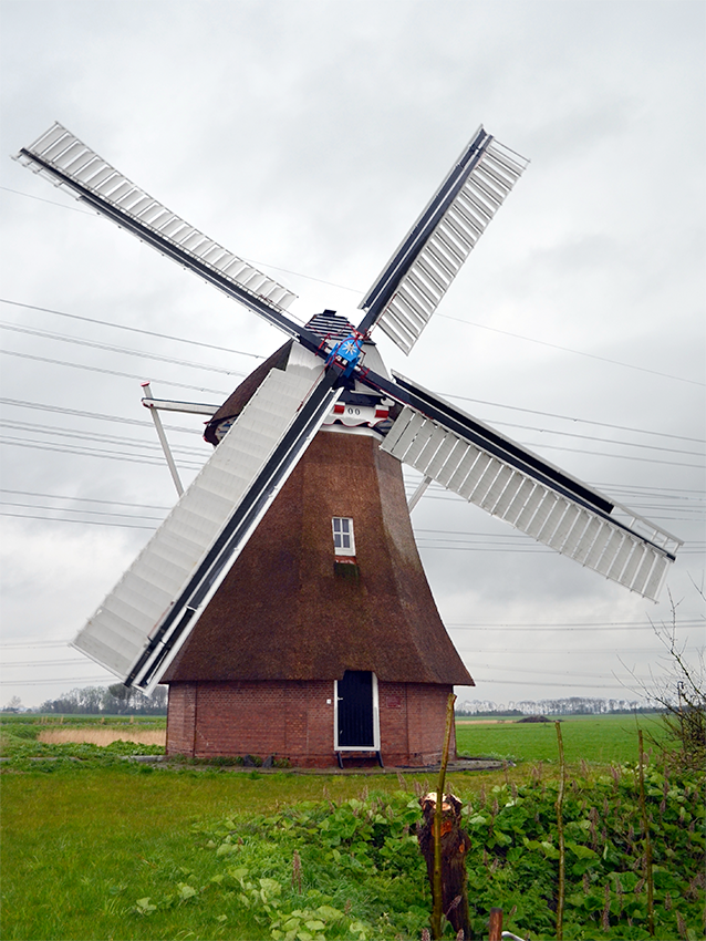 Foto van Olinger Koloniemolen, Laskwerd, Rob Hoving (28-4-2012) | Database Nederlandse molens