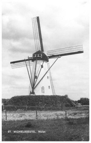 De Genenberg, , Foto: 1962 (verzameling Ton Meesters).  N.B.: let u even op de omgeving! | Database Nederlandse molens