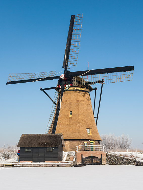 Foto van Overwaard Molen No.5, Kinderdijk, Bram van Broekhoven (4-2-2013) | Database Nederlandse molens