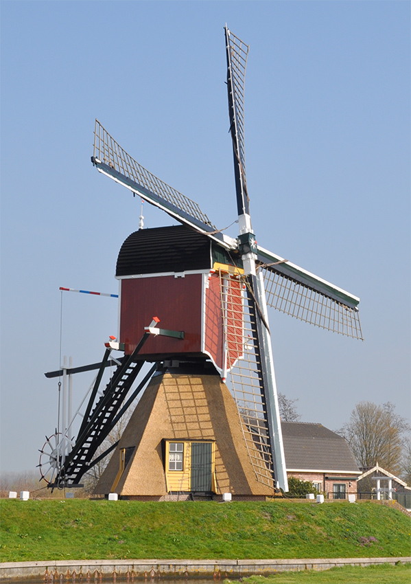 Foto van Lagenwaardse molen, Koudekerk aan den Rijn, Olav Balm (30-3-2019) | Database Nederlandse molens
