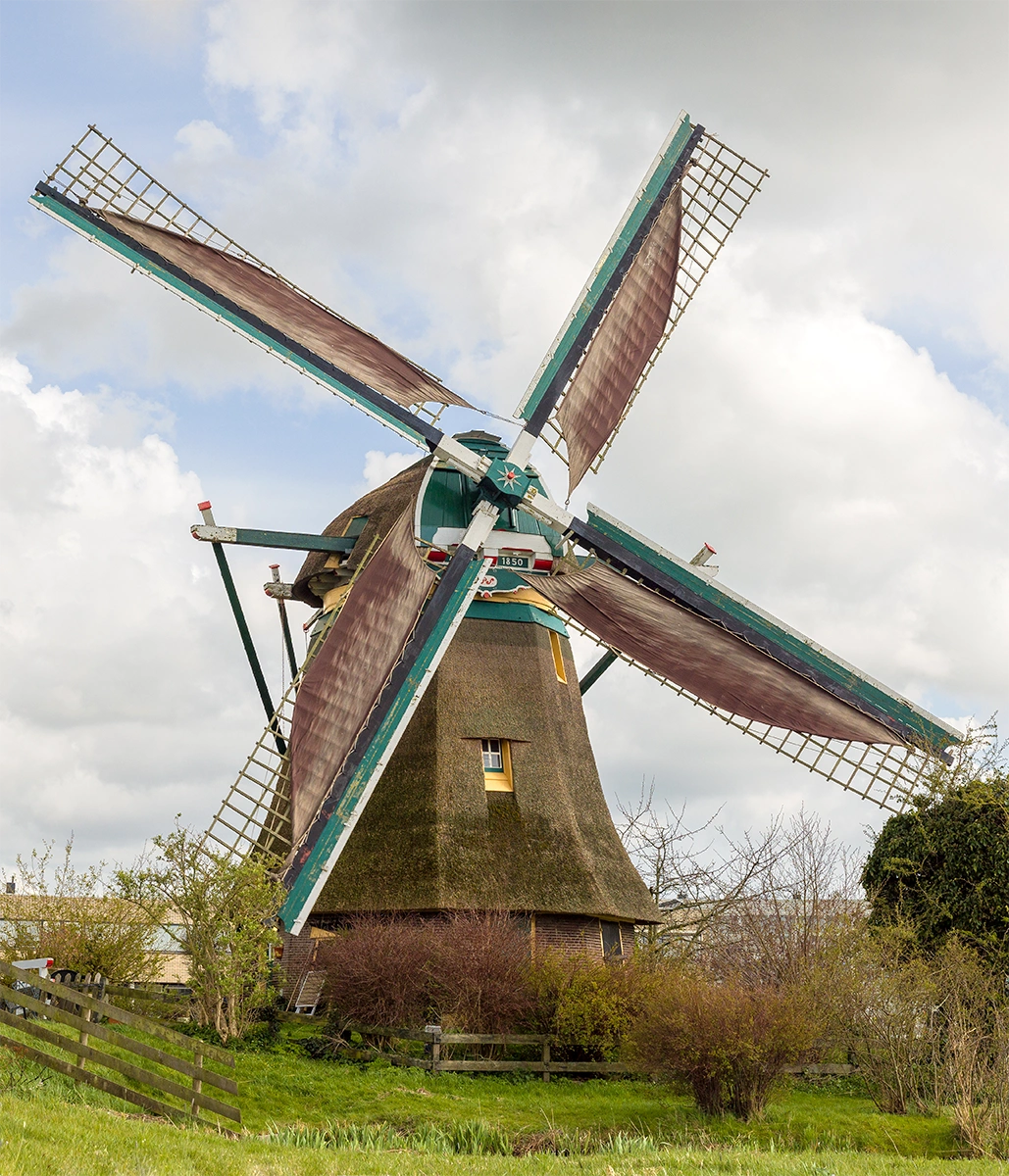 Foto van Zijllaanmolen, Leiderdorp, Martijn van Dijk (9-4-2022) | Database Nederlandse molens