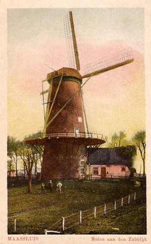 De Hoop, , De Hoop tussen ± 1900 en 1920.  Foto: ? (verzameling Tim Dreessen). | Database Nederlandse molens