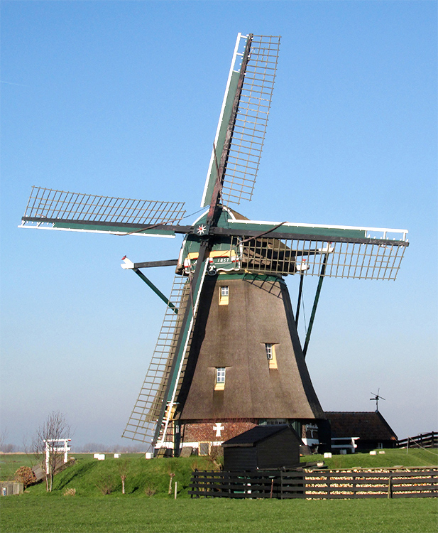 Foto van Waterloosmolen, Rijpwetering, Piet Glasbergen (17-2-2016) | Database Nederlandse molens