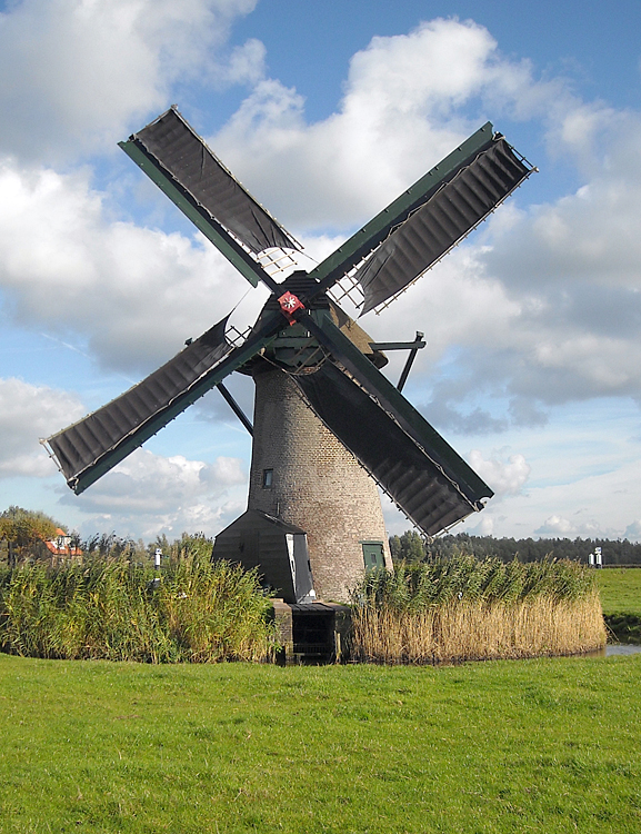 Foto van Knipmolen, Voorschoten, Charles Stokman (6-10-2012). | Database Nederlandse molens