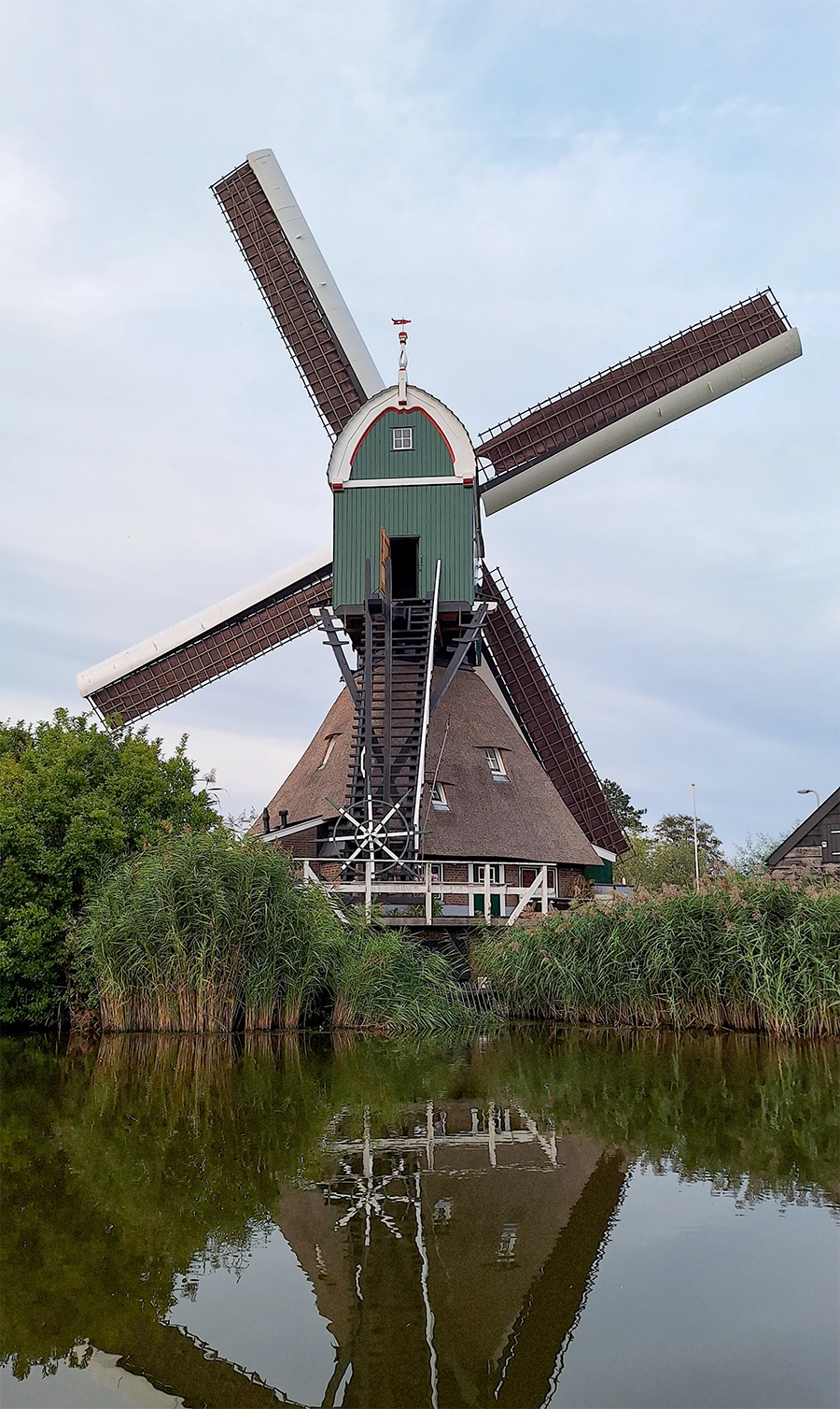 Foto van Hofwegensemolen, Bleskensgraaf, Antoine Walsemann (10-3-2022)Dit is zoals de molen er sinds 10 maart 2022 bijstaat, de restauratiewerkzaamheden zijn nu duidelijk zichtbaar. | Database Nederlandse molens