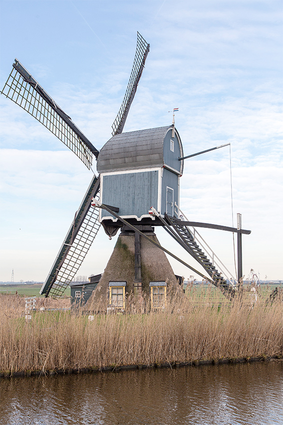 Geremolen / Blauwe Wip, Hazerswoude-Dorp, Frank Hendriks (12-2-2019) | Database Nederlandse molens